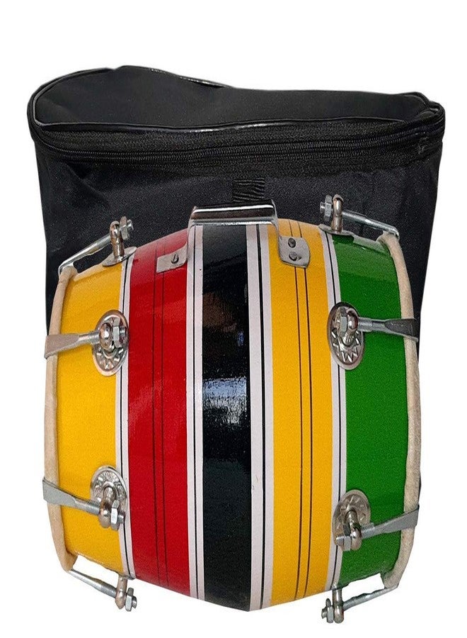 sai enterprises Wooden Musical Instrument BWooden Baby Dholak Drum - Natural Mango Wood, Nut & Bolt Tuning, Multicolor - Image 2